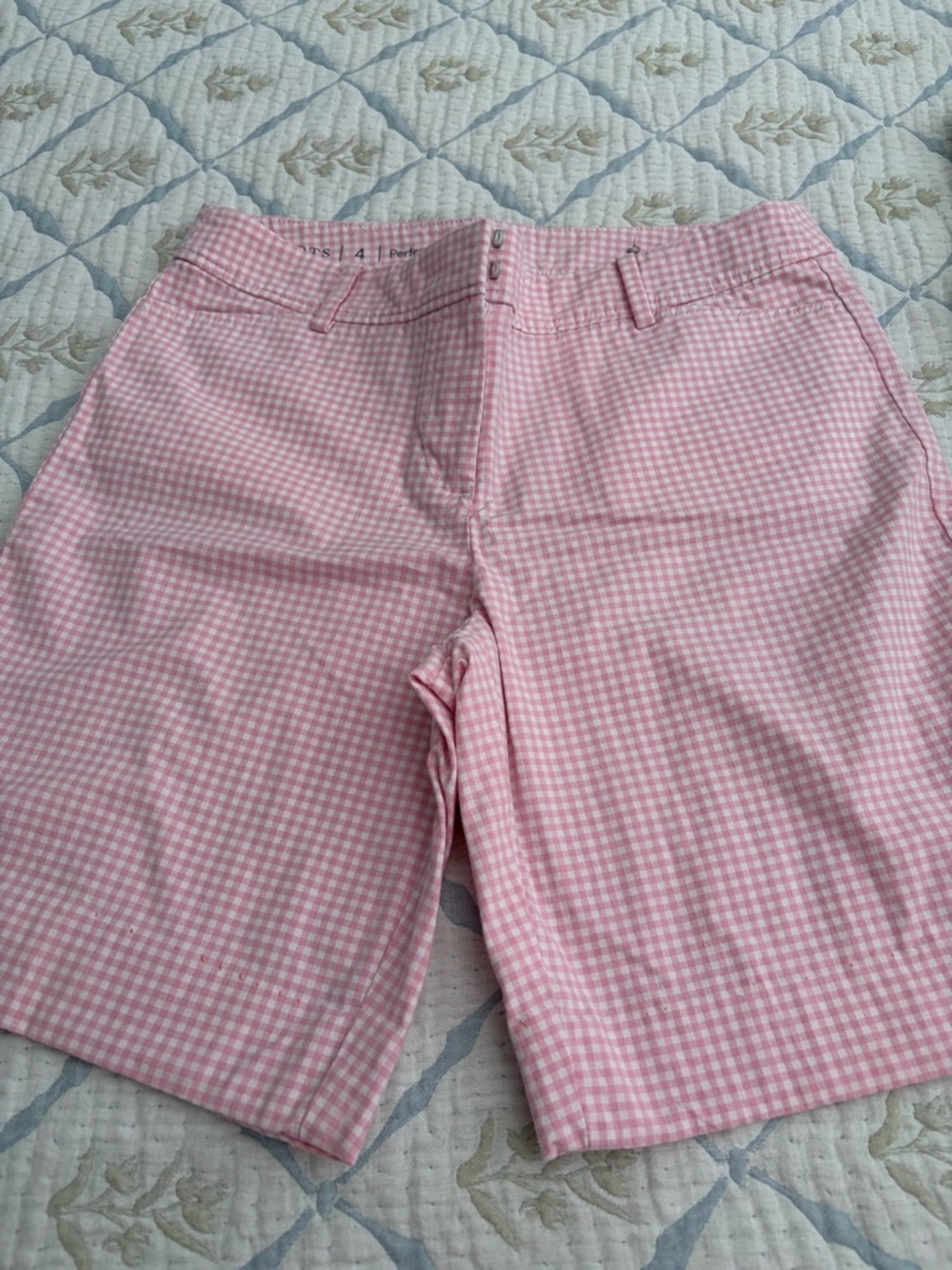 Talbots Pink Gingham Bermuda Shorts